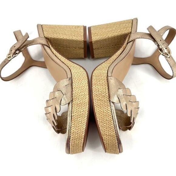 Naturalizer Women's Pandora Braided Ankle Strap Platform Heels Soft Gold Size 8 - Picture 6 of 12